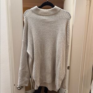 H&M Cream Ribbed Sweater
